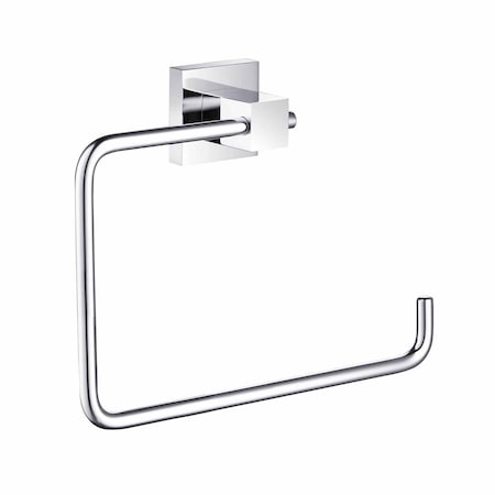 Kibi Cube Bathroom Towel Ring - Chrome KBA1506CH